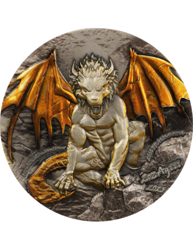 NEO MANTICORE 2 Oz Moneda de Plata Antigua 2000 Francos Camerún 2025 - Coins & More - Camerún