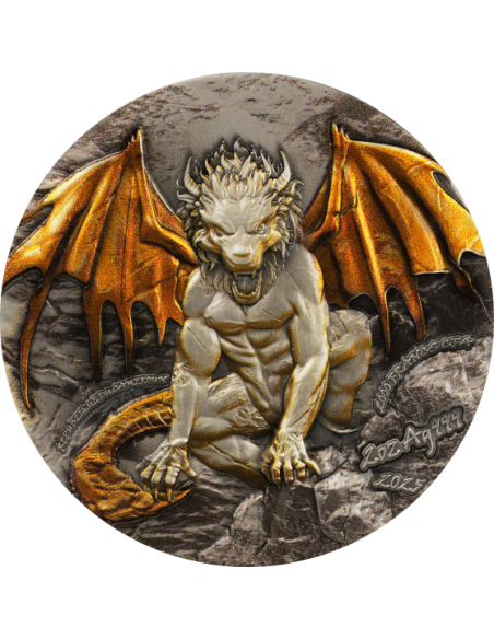 NEO MANTICORE 2 Oz Moneda de Plata Antigua 2000 Francos Camerún 2025 - Coins & More - Camerún