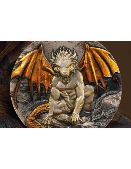 NEO MANTICORE 2 Oz Antique Silver Coin 2000 Francs Cameroon 2025 - Coins & More - Cameroon