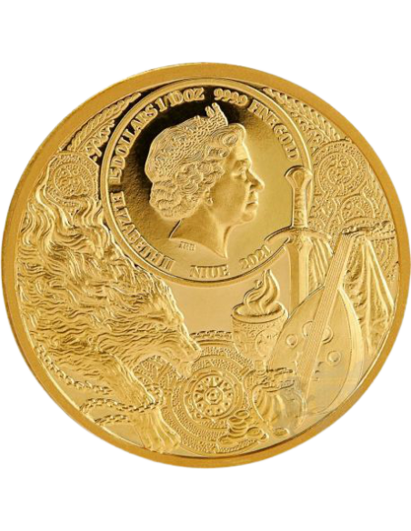 THE WITCHER Last Wish Book Series 1/10 Oz Gold Coin 15$ Niue 2021 - Coins & More - Niue