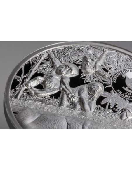 GORILLA Growing Up 2 Oz Silver Coin 2000 Francs CFA Cameroun 2024 - Coins & More - Palau