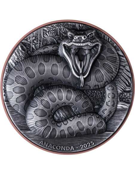 ANACONDA Double Giant Predators Silbermünze 10 Vatu Vanuatu 2025 - Coins & More - Ozanien