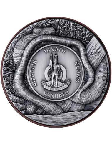 ANACONDA Double Giant Predators Silbermünze 10 Vatu Vanuatu 2025 - Coins & More - Ozanien