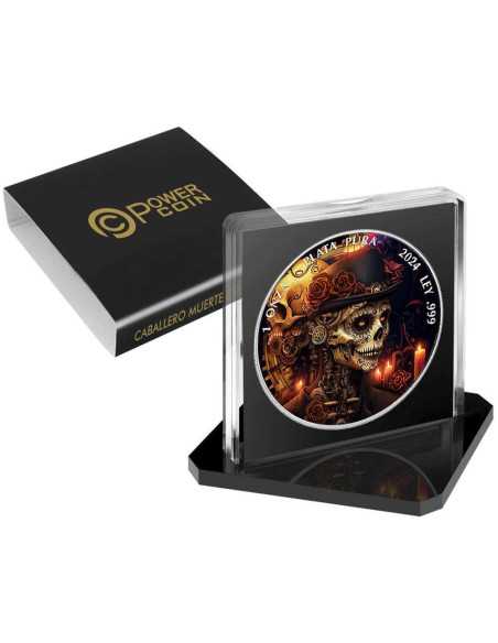 CABALLERO DE LA MUERTE Moneta d'argento steampunk da 1 Oz Messico 2024 - Coins & More - Messico