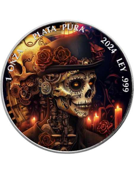 CABALLERO DE LA MUERTE Moneta d'argento steampunk da 1 Oz Messico 2024 - Coins & More - Messico