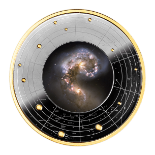 THE ANTENNAE GALAXY Galaxies Pièce en argent 500 Francs CFA Cameroun 2024 - Coins & More - Cameroun