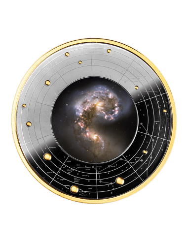 THE ANTENNAE GALAXY Galaxies Silbermünze 500 Francs CFA Kamerun 2024 - Coins & More - Kamerun