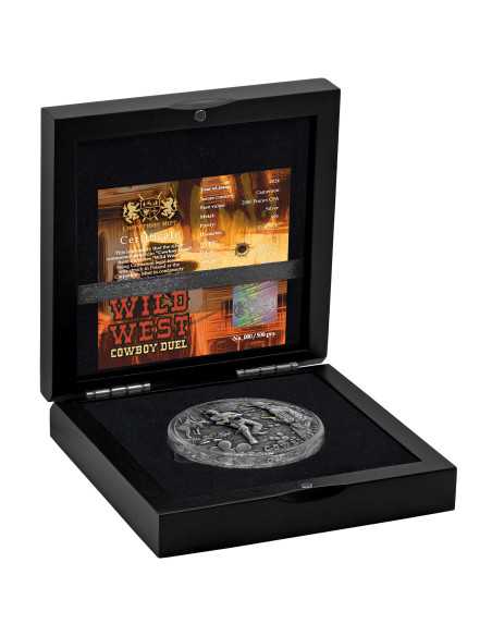 COWBOY DUEL Wild West Moneta d'argento da 2 Oz 2000 Franchi CFA Cameroun 2024 - Coins & More - Camerun