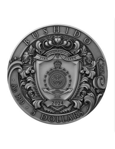 BUSHIDO Il Sentiero del Guerriero Moneta d'Argento da 2 Oz 5$ Niue 2024 - Coins & More - Niue