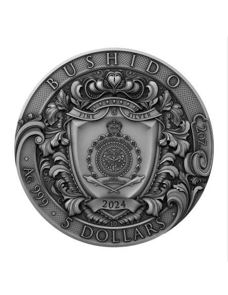 BUSHIDO Il Sentiero del Guerriero Moneta d'Argento da 2 Oz 5$ Niue 2024 - Coins & More - Niue