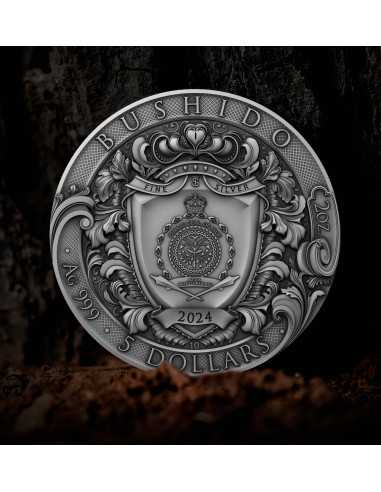 BUSHIDO Il Sentiero del Guerriero Moneta d'Argento da 2 Oz 5$ Niue 2024 - Coins & More - Niue