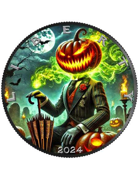 HALLOWEEN 1 Oz Silbermünze 1$ USA 2024 - Coins & More - Usa