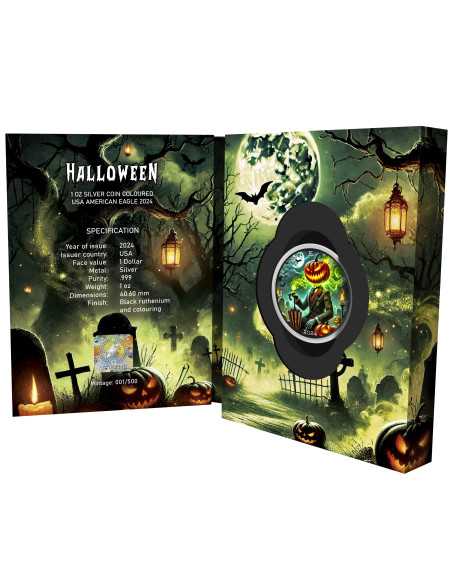 HALLOWEEN 1 Oz Silbermünze 1$ USA 2024 - Coins & More - Usa