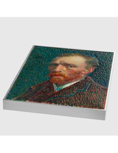 SELBSTPORTRÄT 1887 von Vincent Van Gogh Farbige 2,5 Oz Silber & 120g Kupfermünze 10000 Francs Chad 2024 - Coins & More - Tschad