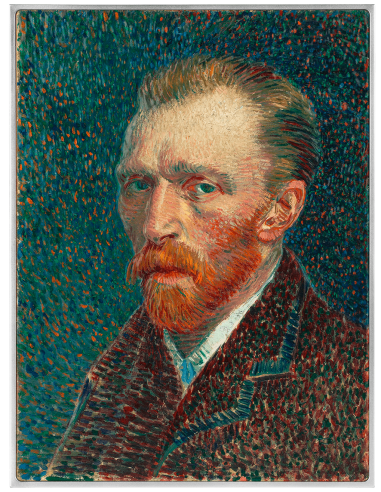 SELBSTPORTRÄT 1887 von Vincent Van Gogh Farbige 2,5 Oz Silber & 120g Kupfermünze 10000 Francs Chad 2024 - Coins & More - Tschad
