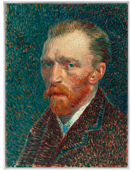 AUTOPORTRAIT 1887 de Vincent Van Gogh Pièce 2.5 Oz Argent & 120g Cuivre 10000 Francs Tchad 2024 - Coins & More - Tchad