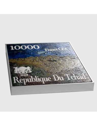 AUTOPORTRAIT 1887 de Vincent Van Gogh Pièce 2.5 Oz Argent & 120g Cuivre 10000 Francs Tchad 2024 - Coins & More - Tchad