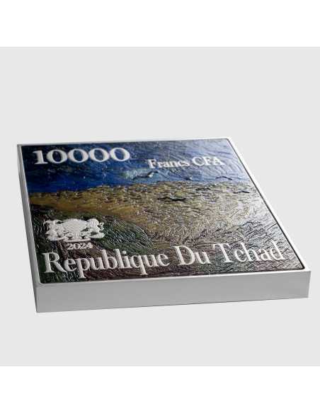 SELBSTPORTRÄT 1887 von Vincent Van Gogh Farbige 2,5 Oz Silber & 120g Kupfermünze 10000 Francs Chad 2024 - Coins & More - Tschad