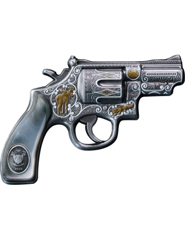 MOTHER OF PEARL REVOLVER 58g Silbermünze 1000 Francs CFA Kamerun 2024 - Coins & More - Kamerun