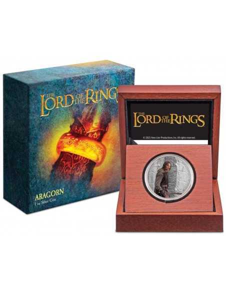 ARAGORN - LORD OF THE RINGS Middle Earth 1 Oz Silver Coin 2$ Niue 2021 - Coins & More - Niue