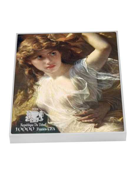 DER STURM 1880 von Pierre Auguste Cot Farbige 2,5 Oz Silber & 120g Kupfermünze 10000 Francs Tschad 2024 - Coins & More - Tschad