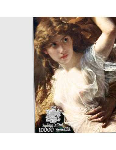LA TEMPETE 1880 Par Pierre Auguste Cot Coloré 2.5 Oz Argent & 120g Cuivre Pièce 10000 Francs Tchad 2024 - Coins & More - Tchad