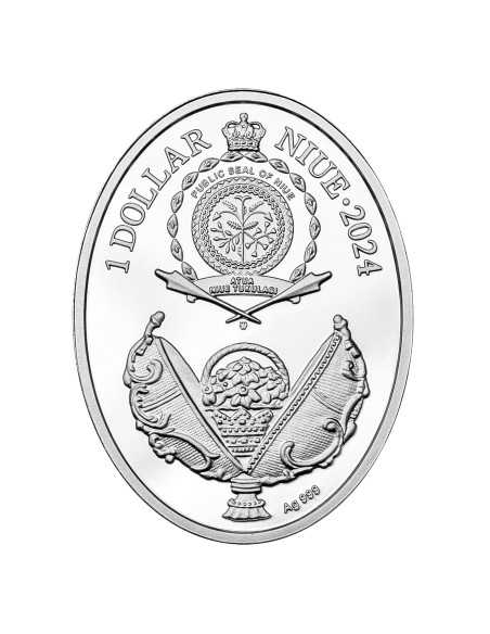 THE KARELIAN BIRCH EGG Faberge Eggs Silver Proof Coin 1$ Niue 2024 - Coins & More - Niue