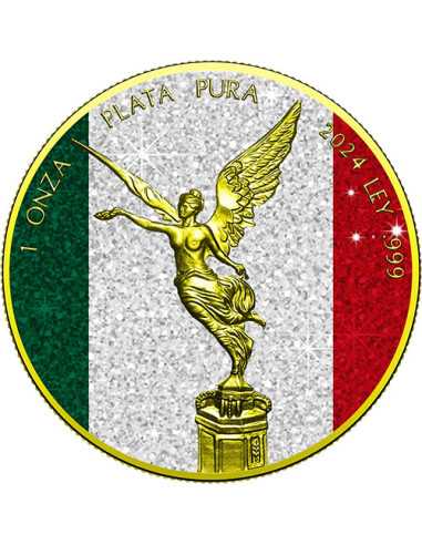 DIAMOND FLAG Libertad 1 Oz Silbermünze Mexiko 2024 - Coins & More - Mexiko