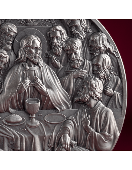 L'ULTIMA PASQUA Storie della Bibbia Moneta d'argento da 2 Oz 2000 Franchi Camerun 2024 - Coins & More - Camerun
