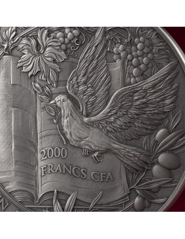 L'ULTIMA PASQUA Storie della Bibbia Moneta d'argento da 2 Oz 2000 Franchi Camerun 2024 - Coins & More - Camerun
