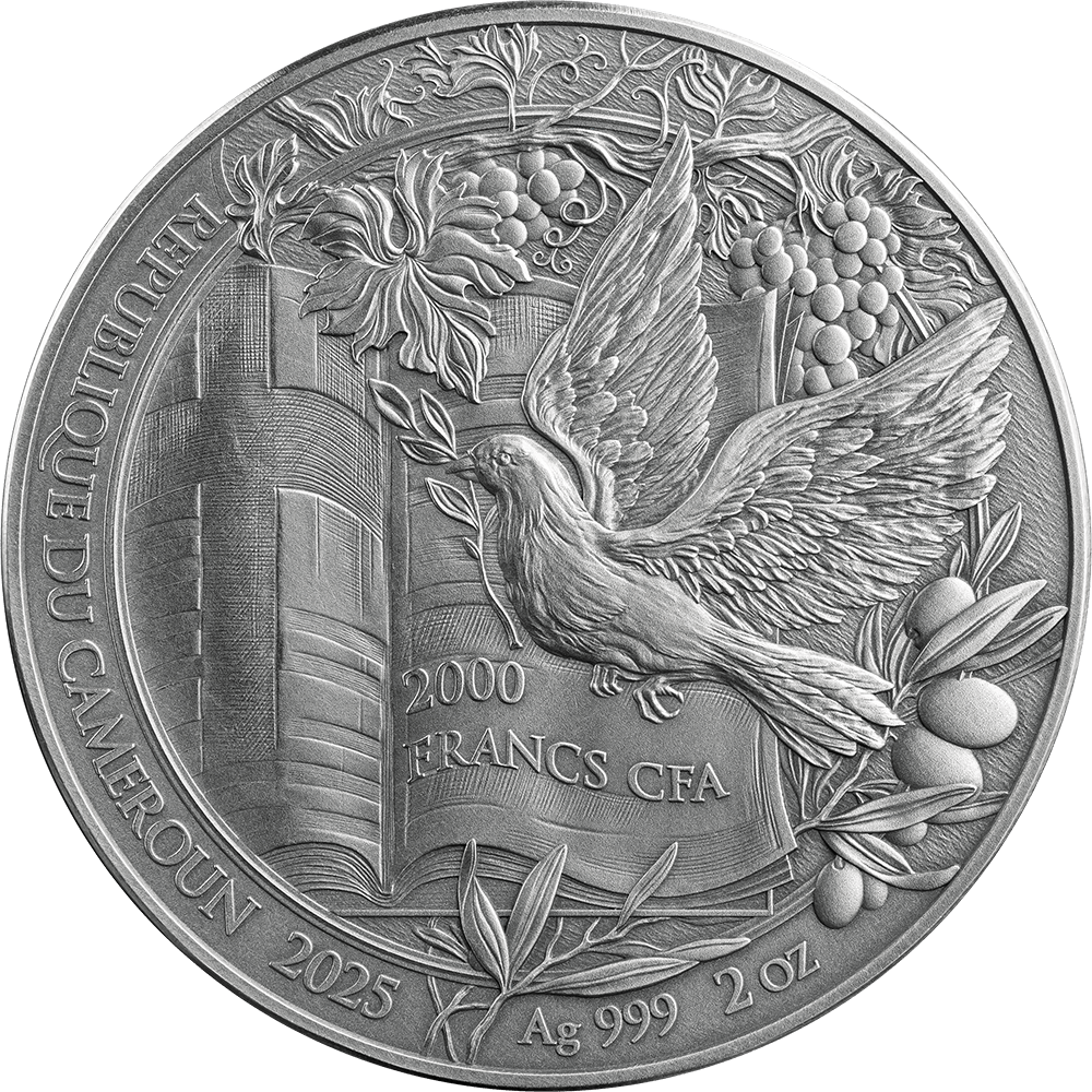 THE LAST SUPPER Bible Stories 2 Oz Silver Coin 2000 Francs Cameroon
