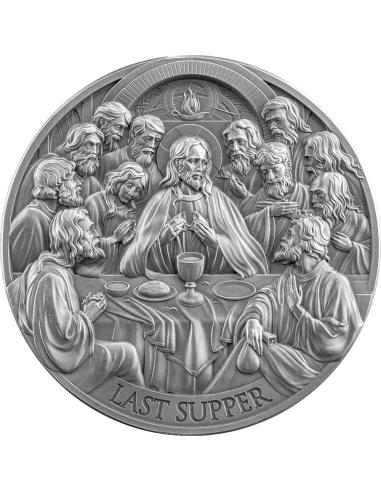 L'ULTIMA PASQUA Storie della Bibbia Moneta d'argento da 2 Oz 2000 Franchi Camerun 2024 - Coins & More - Camerun