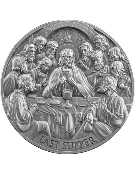 L'ULTIMA PASQUA Storie della Bibbia Moneta d'argento da 2 Oz 2000 Franchi Camerun 2024 - Coins & More - Camerun