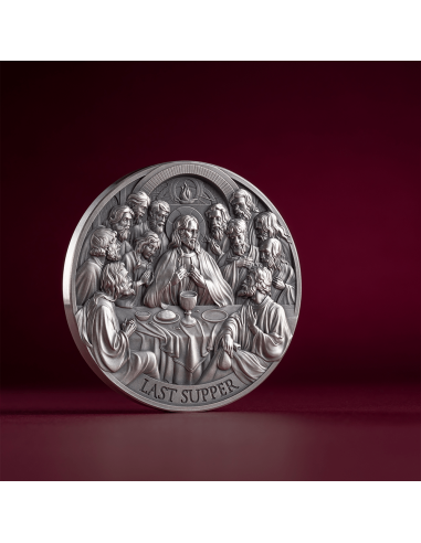 L'ULTIMA PASQUA Storie della Bibbia Moneta d'argento da 2 Oz 2000 Franchi Camerun 2024 - Coins & More - Camerun