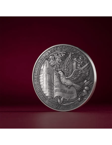 L'ULTIMA PASQUA Storie della Bibbia Moneta d'argento da 2 Oz 2000 Franchi Camerun 2024 - Coins & More - Camerun
