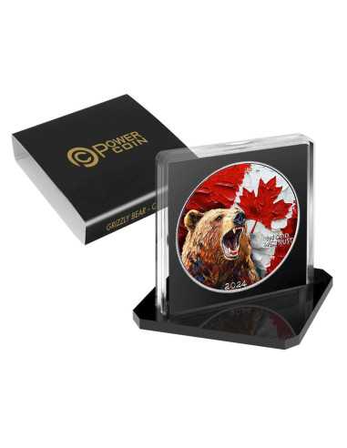 GRIZZLY BEAR CanadArt 1 Oz Moneda de Plata 1$ USA 2024 - Coins & More - Usa