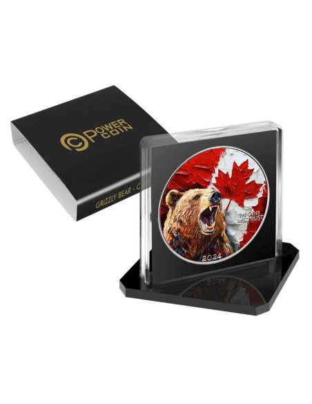 ORSO GRIZZLY CanadArt Moneta d'argento da 1 Oz 1$ USA 2024 - Coins & More - Usa