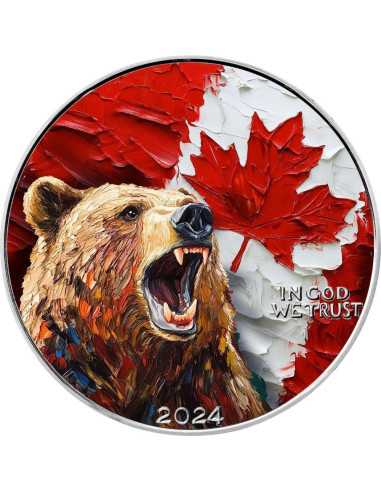 GRIZZLY BEAR CanadArt 1 Oz Moneda de Plata 1$ USA 2024 - Coins & More - Usa