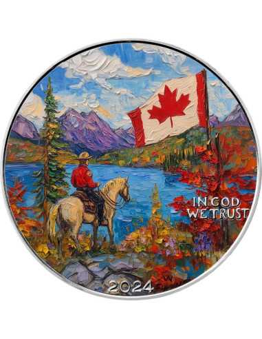 ROYAL CANADIAN MOUNTED POLICE CanadArt 1 Oz Silbermünze 1$ USA 2024 - Coins & More - Usa
