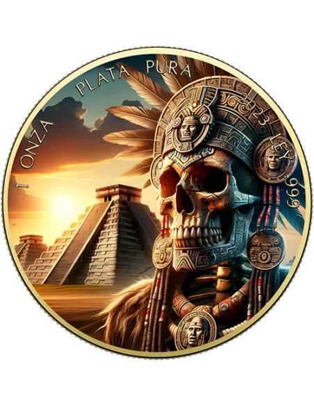 Morto Impero Maya II Moneta d'Argento Libertad da 1 Oz Messico 2023 - Coins & More - Messico