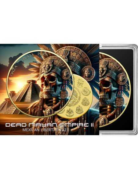 Morto Impero Maya II Moneta d'Argento Libertad da 1 Oz Messico 2023 - Coins & More - Messico