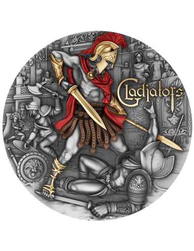 GLADIATORS Moneda de Plata de 2 Oz 5$ Niue 2024 - Coins & More - Niue