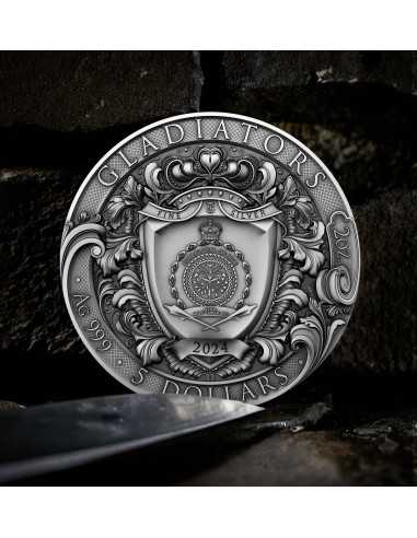 GLADIATORS 2 Oz Silver Coin 5$ Niue 2024 - Coins & More - Niue