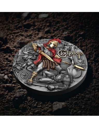 GLADIATORS 2 Oz Silver Coin 5$ Niue 2024 - Coins & More - Niue