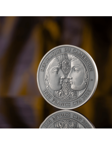 KAMA SUTRA Momente der Liebe Kamasutra 1 Oz Silbermünze 1000 Francs Kamerun 2025 - Coins & More - Kamerun