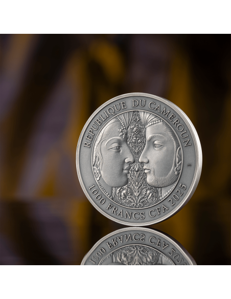 KAMA SUTRA Momente der Liebe Kamasutra 1 Oz Silbermünze 1000 Francs Kamerun 2025 - Coins & More - Kamerun