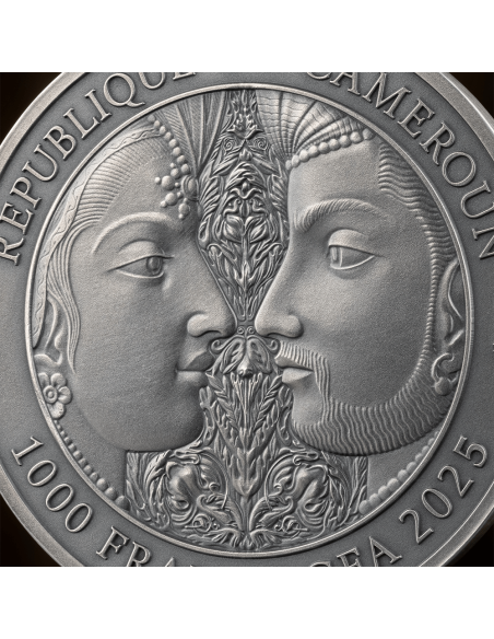 KAMA SUTRA Momente der Liebe Kamasutra 1 Oz Silbermünze 1000 Francs Kamerun 2025 - Coins & More - Kamerun