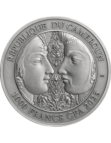 KAMA SUTRA Momente der Liebe Kamasutra 1 Oz Silbermünze 1000 Francs Kamerun 2025 - Coins & More - Kamerun