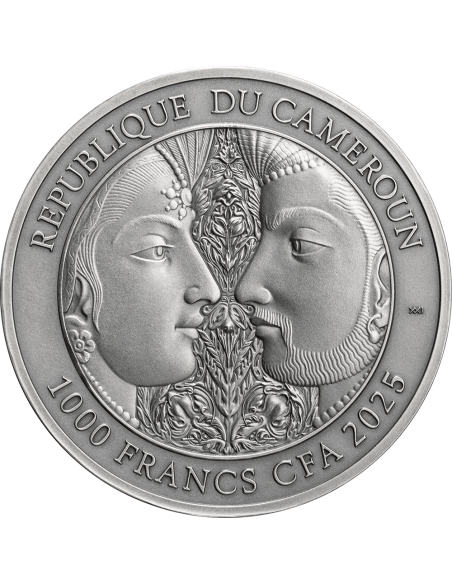 KAMA SUTRA Momente der Liebe Kamasutra 1 Oz Silbermünze 1000 Francs Kamerun 2025 - Coins & More - Kamerun