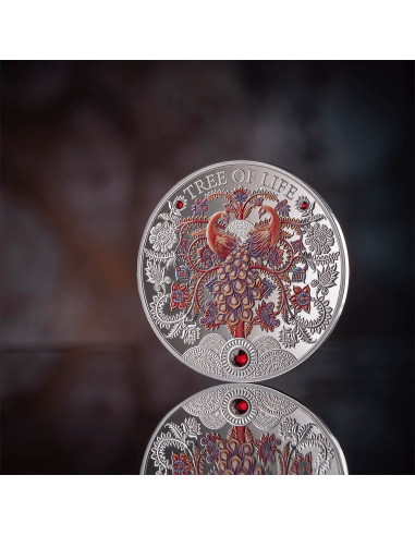 AUTUMN TREE OF LIFE 1 Oz Silber Proof Münze 5 Cedis Ghana 2025 - Coins & More - Ghana